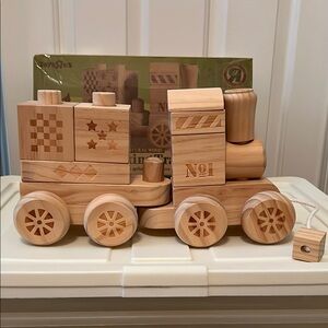 Toys r Us Natural Wood Train Set